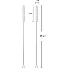 TeknoKapsül Çelik Pipet Temizleme Fırçası 3 Adet Birden