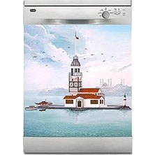 TeknoKapsül Bulaşık Makinesi Kaplama Beyaz Eşya Kaplama Kız Kulesi Çizim
