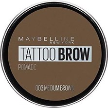 TeknoKapsül New York Tattoo Brow Kaş Pomadı, 03 Medium Brown (Orta Ton) (3.5 Ml)
