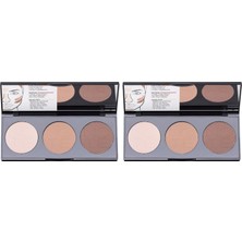 TeknoKapsül Cosmetics Perfecting Pudramsı Kontür Paleti 02 Medium To Dark (2 Paketi)