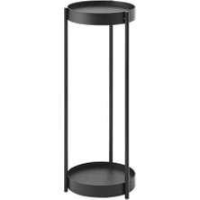 TeknoKapsül Tower Bitki Standı, Çelik/polipropilen, Siyah, Tek Boy