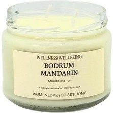TeknoKapsül Bodrum Mandarin Mandalina & Itır AROMALI%100 Doğal Soya Mumu