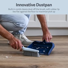 TeknoKapsül Wayclean Elde Taşınabilir Açılı, Orta, Grey Dustpan Fırça Seti, Green Taupe
