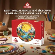 TeknoKapsül Kağıttan Manzara 570 Parça Round Puzzle
