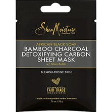TeknoKapsül Shea Moisture Afrika Siyah Sabunu Bambu Kömürü Yaprak Maske Tek Kullanımlık