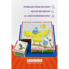 TeknoKapsül Uçan Hayvanlar 3D Puzzle - 9 Küp 6 Yapboz