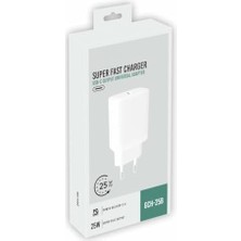 TeknoKapsül Type-C 25W Pd 3.0 Süper Hızlı Şarj Adaptörü Beyaz (Tek Başlık)(Yerli Üretim)