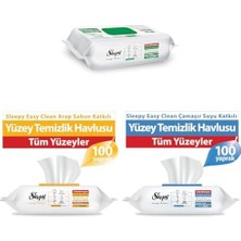 TeknoKapsül 6 Adet Beyaz Sabun & Çamaşır Suyu & Arap Sabunu Katkılı Yüzey Temizlik Havlusu