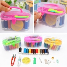 TeknoKapsül Mini Komple Dikiş Seti, 8 Renkli Iplik,, Iğne, Mezura, Düğme Taşıma Çantalı, Ev Seyahat Için