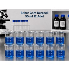 Labolist Beher Cam Dereceli 50 ml  12 Adet