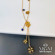 TKÇ Çelik Yonca Nazar Boncuklu Kolye