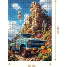 TeknoKapsül Çiçekli Kamyon 500 Parça 2,2mm Kalınlık 48X33CM Profesyonel Hobi Puzzle Yapboz Serisi
