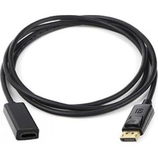 TeknoKapsül Display Port To Hdmı Kablo -Display Erkek HDMI Dişi Kablo 1m