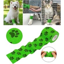 TeknoKapsül Octacare Su Geçirmez Kendinden Yapışkanlı Pati Bandajı, Yeşil, 5 cm x 4.5 Metre, 3 Ad