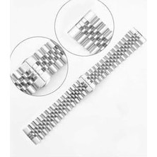 TeknoKapsül - 2 46MM Kordon 22MM Metal Kordon 36 Gümüş-Siyah