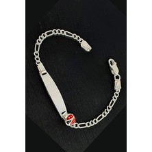 Ose Shop Mineli Uğur Böceği  Figürlü 925 Ayar Gümüş Çocuk Bileklik