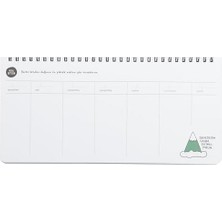 TeknoKapsül 13X27 Spiralli, Stickerlı Haftalık - Zirvedeyim Canım Duymuyorum, Yeşil