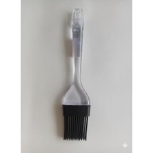 TeknoKapsül Silikon Fırça, Mutfak Kullanımı Için Şeffaf Pilastik Saplı Askılı (1, Siyah)
