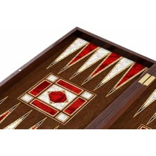 TeknoKapsül Tavla Platin Büyük Boy 12 mm Mdf Kasa, Parlak Selefon Kaplama, Çizilmeye Karşı Dirençli