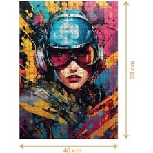 TeknoKapsül Pilot Kadın 500 Parça 2,2mm Kalınlık 48X33CM Profesyonel Hobi Puzzle Yapboz Serisi