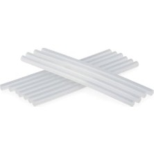TeknoKapsül Ince Mum Silikon Çubuk 7.5 mm x 150 mm (20 Adet) | Şeffaf Silikon Mum | Silikon Tabancası Için Uyum