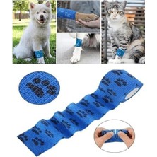 TeknoKapsül Octacare Kendinden Yapışkanlı Pati Bandajı, Mavi, 5 cm x 4.5 Metre, 3 Adet