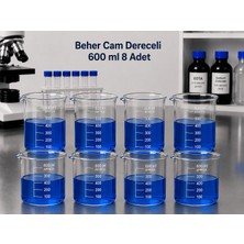 Labolist Beher Cam Dereceli 600ML  8 Adet