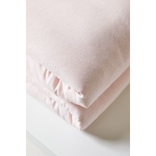 Ocean Home Textile %100 Pamuk Penye Pembe Kalp Nakışlı Bebek Çok Amaçlı Örtü 90 x 120 cm