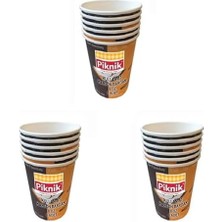 TeknoKapsül Piknik Kullan At Karton Bardak 8 Oz 6'lı 1484 3lü Paket