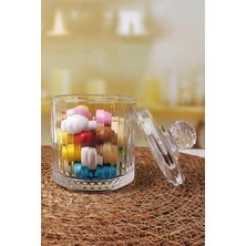 TeknoKapsül Lüx Kristal Büyük Cam Şekerlik & Cam Lokumluk, Kesme Cam Lüx Şekerlik 13CM*7.8CM - 06638