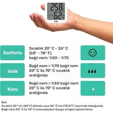 TeknoKapsül Vit 3'lü Iç Mekan Dijital Isı Nem Ölçer Beyaz Termometre WVT17-02 Thermometer