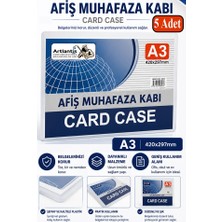 Artlantis A3 Afiş Muhafaza Kabı 5 Adet 29.7X42 cm Belge Saklama Kabı Şeffaf Kaliteli Plastik Dosya Belge Saklama