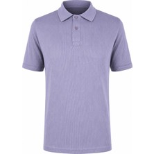 Trender Basic Açık Gri Erkek Polo Yaka T-Shirt 2281-1