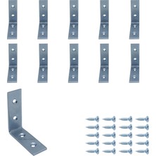 TeknoKapsül Mr.bracket 10 Ad. L Demir Gönye Köşebent 16X45X45MM - Mobilya Dolap Eşya Duvara Sabitleme Aparatı -