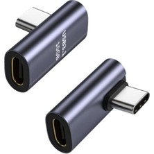 TeknoKapsül USB Type-C Uzatıcı Çevirici Dönüştürücü Adaptör 90 Derece L Tipi Erkek - Dişi AL6027