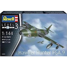 TeknoKapsül 03833 Hawker Hunter Fga.9 1:144 Ölçekli Yapısız/boyasız Plastik Model Kiti
