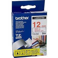 TeknoKapsül - P- TZE-232 Tze-Tape 12MM Beyaz Üzerin