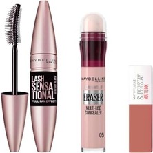 TeknoKapsül New York Anti Age Eraser Kapatıcı - 05 Brighten & New York Lash Sensational Yelpaze Etkili Siyah Ma