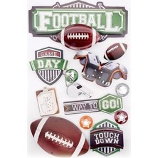 TeknoKapsül Productions STDM-0243E 3D Karton Çıkartma, Futbol Ii (3'lü Paket)