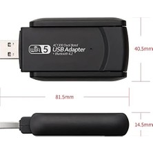 TeknoKapsül Adaptör Wifi Ağ Kartı Masaüstü Bilgisayar Pc 2,4g 5g 1300MBPS USB 3.0 Dual Ban