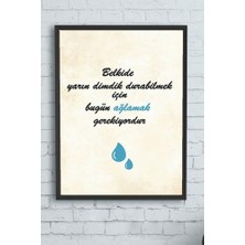 TeknoKapsül (PSTER12498) Dik Dur Motivasyon Çerçeveli Tablo (50X70CM)