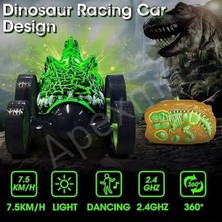 TeknoKapsül Oyuncak Uzaktan Kumandalı 360° Hareket Edebilen Pilli Işıklı Dinozor Araba - Kumandalı Oyuncak Akro