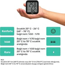 TeknoKapsül Vit 2'li Iç Mekan Dijital Isı Nem Ölçer Siyah Termometre BVT17-01