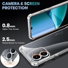 TeknoKapsül 15C / C85 Şeffaf Kılıf – Darbe Emici Köşeli Koruma, 1 Adet Telefon Kılıfı + 2 Adet Temperli Cam, Şe