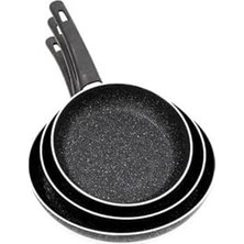 TeknoKapsül Mehtap 3lü Granit Tava Seti 18-22-26CM