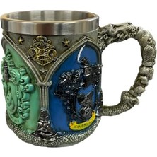 TeknoKapsül Hufflepuff Gryfindor Ravenclaw Figürlü Paslanmaz Çelik Kupa Bardak