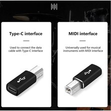 TeknoKapsül Type C To USB B Midi Klavye Yazıcı Printer Çevirici Dönüştürücü Adaptör
