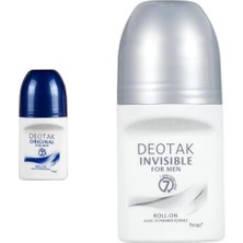 TeknoKapsül Deotak Erkekler Için Roll-On Deodorant (35 Ml) x Deotak Erkekler Için Invisible Roll-On De
