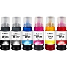 Gı-43 Muadil Mürekkep / Canon Pıxma G570 Yazıcı Uyumlu 6 Renk Set