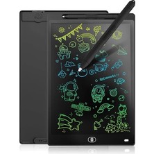 TKÇ 20 Inc Renkli LCD Grafik Dijital Kalemli Çizim Tableti Yazı Tahta Not Yazma Eğitim Tableti Siyah